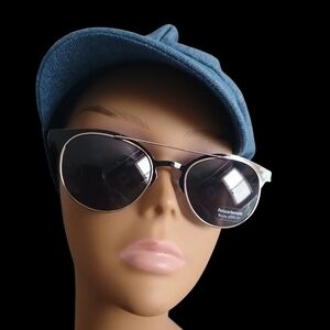 Stylish Black and Silver Sunglasses Unisex NEW